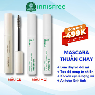 Mascara thuần chay làm dày dài cong mi innisfree Simple Label Mascara 7.5g