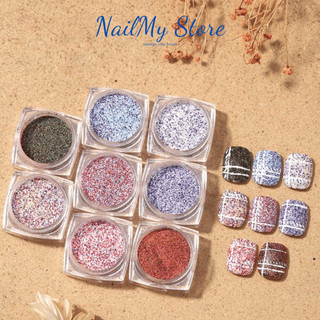 Nhũ dạ nhũ rắc kẻ dạ móng tay hiệu ứng len, phụ kiện nail