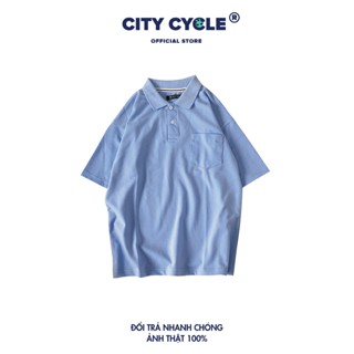 Áo polo local brand ngắn tay túi ngực City Cycle vải lacoste form rộng nam nữ oversize unisex
