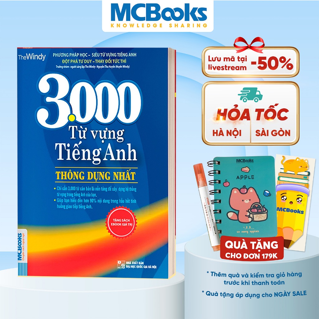 Sách - 3000 Từ Vựng Tiếng Anh Thông Dụng Nhất Dành Cho Người Học Cơ Bản - Học Kèm App Online