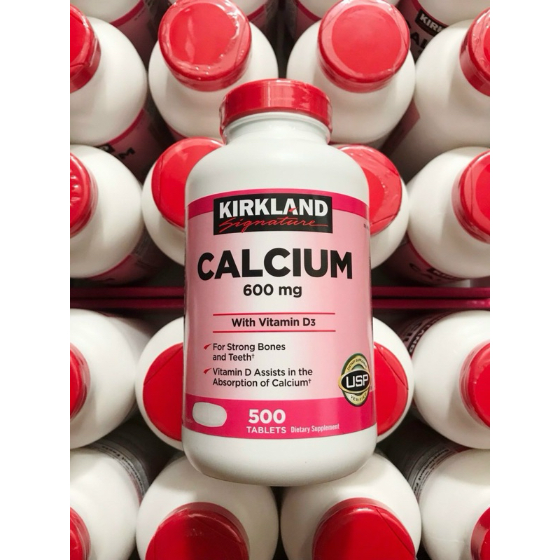 Viên uống bổ sung Caãni Kirkland Calcium 600mg + Vitamin D3 500 viên