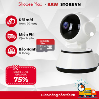 Camera giám sát không dây KAW V380 Full HD 1080p, Hồng Ngoại Ban Đêm