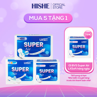  COMBO 5 hộp Băng Vệ Sinh SUPER AIR LXSoft Hàn Quốc - Bạc hà - Siêu thấm hút