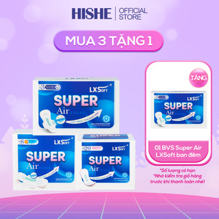 Combo 3 Băng vệ sinh Super Air LXSoft - Ban ngày - Ban đêm - Hàng ngày - Dạng quần