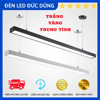 Đèn thả văn phòng, đèn thả máng cao cấp 1200x70x40, 1200x200x60 khung nhôm 36w 48w