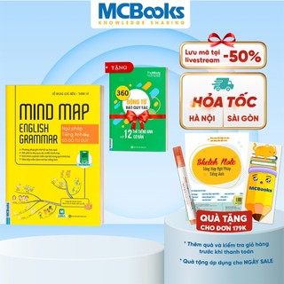 Sách - Mindmap English Grammar - Ngữ Pháp Tiếng Anh Bằng Sơ Đồ Tư Duy Tặng 360 Động Từ Bất Quy Tắc Và 12 Thì Cơ Bản Tron