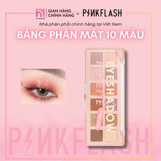 Bảng phấn mắt PINKFLASH PinkDessert 10 Màu Trang Điểm Nhũ Lâu Trôi Phù Hợp Make Up Hàng Ngày