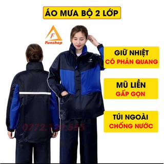 Bộ áo mưa chống thấm, áo mưa chống lạnh chính hãng.