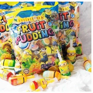 Thạch Rau Câu Trái Cây Fruit Pudding Minions ( Bịch 24 cây )