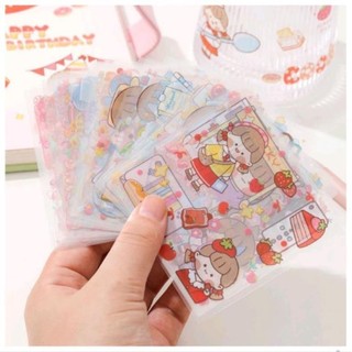 Sticker 1k, Sét 5-10 tờ sticker 8x8cm nhiều mẫu trang trí dễ thương