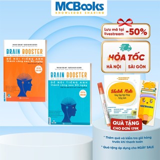 Sách - Combo 2 Cuốn Brain Booster Nghe Phản Xạ Tiếng Anh Nhờ Công Nghệ Sóng Não Để Nói Tiếng Anh Thành Công Sau 30 Ngày