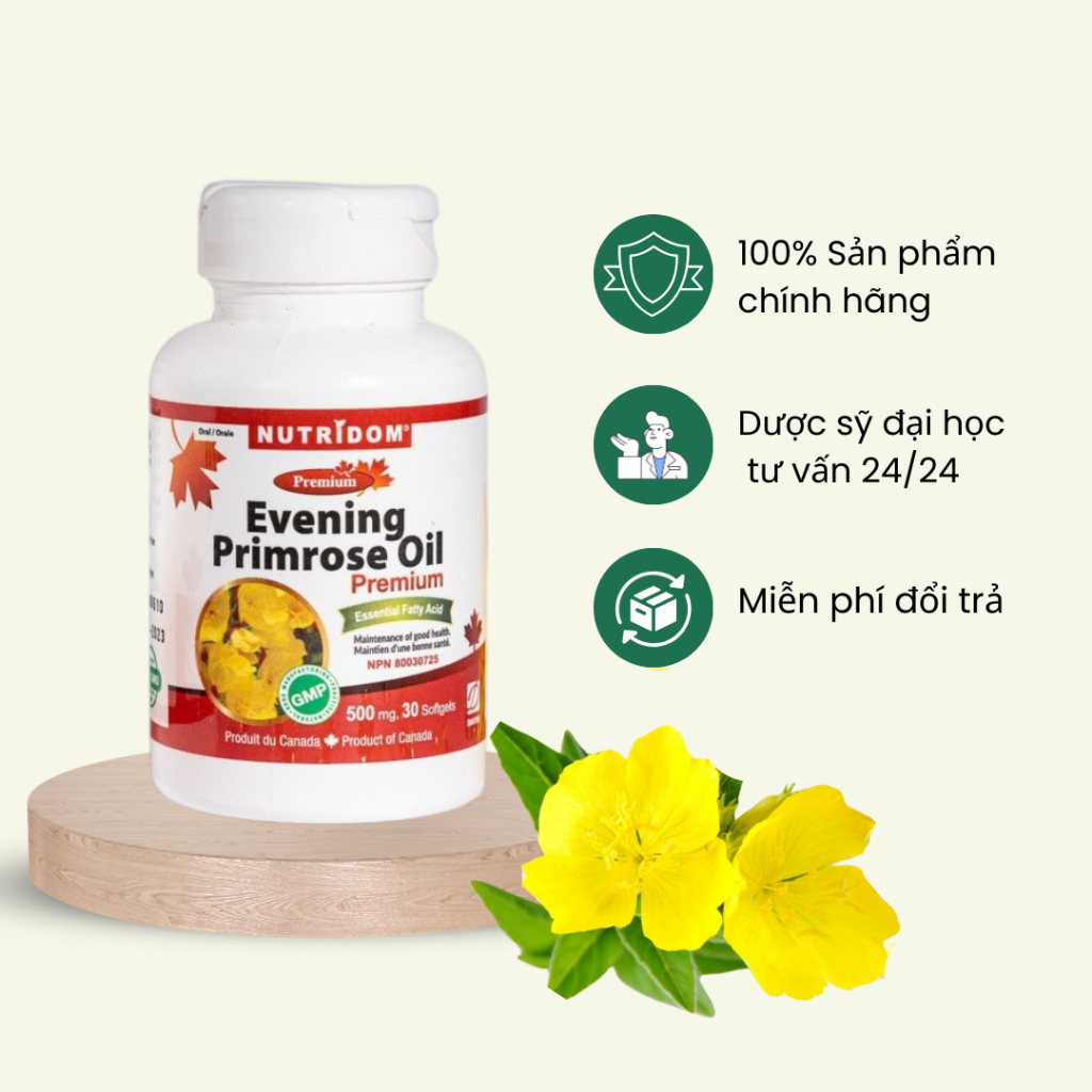 Tinh Dầu Hoa Anh Thảo David Health Evening Primrose Oil Lọ Nhỏ 30 Viên