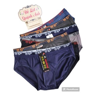 Combo 3 Quần Sịp Nam Thun lạnh Thông Hơi Bản 2 Lưng Nhỏ thấm hút tốt [Mã :373] Size :48 -85 Kg - Đồ Lót Quỳnh Anh