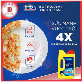 Bột rửa bát bát finish clssic hương chanh, can 1.2kg dành cho máy rửa bát