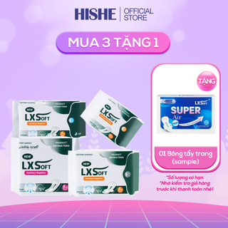  Combo 3 gói Băng vệ sinh LXSoft bạc hà tặng 01 hộp BVS ban đêm - siêu thấm hút
