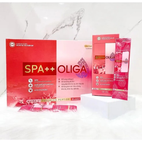 Collagen Elastin NMN SPA++ OLIGA cao cấp giúp làn da căng mịn, trắng sáng, chống lão hóa da (hộp 15 