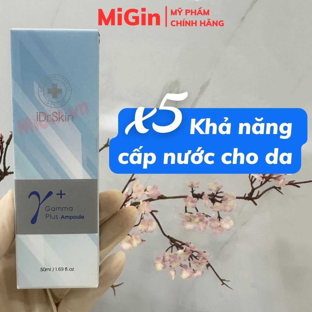 Tinh Chất Dưỡng Ẩm IDr Skin Gamma Plus Ampoule Trắng Sáng Mềm Mịn Da 50ml (MiGin)