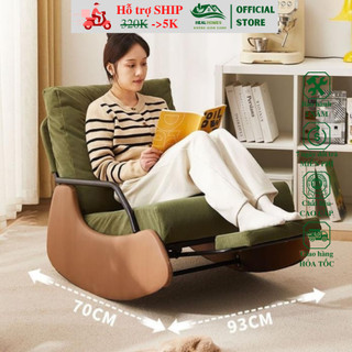 Ghế sofa lười bập bênh đọc sách có gác chân - ghế sofa thư giãn có điều chỉnh ghế lười bập bênh thư giãn m210