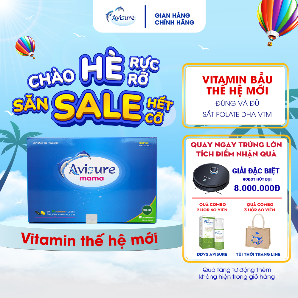 Avisure Mama Vitamin tổng hợp cho bà bầu thế hệ mới 60 viên