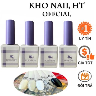 Sơn trang trí móng sơn gel Burberry đen trắng trắng sữa nước gạo