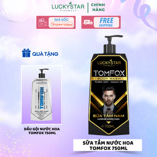 ( 1 TẶNG 1 ) COMBO Sữa Tắm & Dầu Gội Nước Hoa Nam Cao Cấp Tomfox Lucky Star 750ml - TẶNG DẦU GỘI NƯỚC HOA TOMFOX 750ML