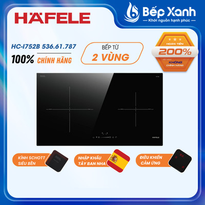 Bếp từ đôi Hafele HC-I752B 536.61.787 - Bảng điều khiển cảm ứng - 9 mức gia nhiệt - Hàng chính hãng