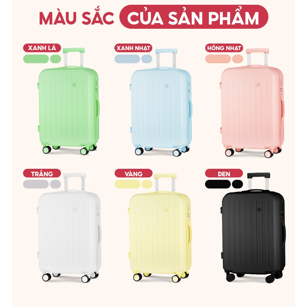 Vali Du Lịch Bamozo 8812 Thời Trang Size 20inch, Nhựa ABS Cao Cấp Bảo Hành 5 Năm - Lỗi 1 Đổi 1 Trong 30 Ngày