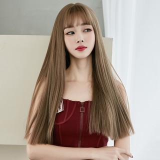 tóc giả nữ cả đầu ☘️TẶNG LƯỚI ☘️Tóc nguyên đầu thẳng dài