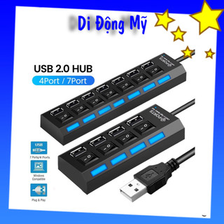 Bộ Hub chia 4 hoặc 7 cổng USB - Bộ chuyển đổi nguồn, công tắc chia nhiều cổng USB 2.0 tốc độ cao