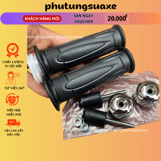 Tay nắm Shmode kèm gù Inox đặc, Cao su Tay nắm SHmode và gù Inox lắp cho nhiều dòng xe