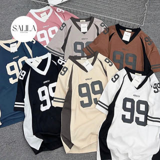 Áo thun tay nữ lỡ form rộng chất cotton khô 3158 số 99phong cách Hàn Quốc GLAMY AC14