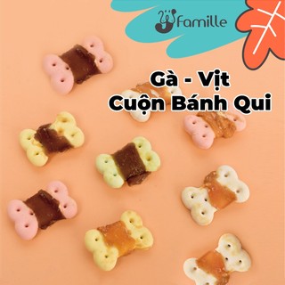 Gà Vịt Cuộn Bánh Quy Cho Chó Mèo, Gặm Sạch Răng JFamille, Pet Snack Dinh Dưỡng, Bánh Ăn Vặt Cho Thú Cưng. JF41