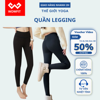 Quần legging nữ su đúc cạp cao 6.0 hộp hồng, gen bụng nâng mông co giãn 4 chiều WOWFIT