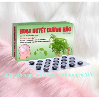 HOẠT HUYẾT DƯỠNG NÃO Vinaphar - Hộp 100 viên  - Giúp trí não linh hoạt , minh mẫn