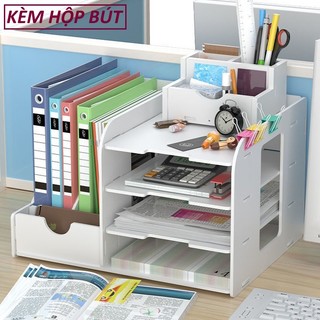 Kệ hồ sơ tài liệu để bàn tủ đựng hồ sơ KS9 chất liệu bền đẹp cho bàn làm việc gọn gàng sang trọng hơn