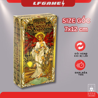 Bài tarot golden art nouveau size gốc 7x12 78 lá bài bói oracle