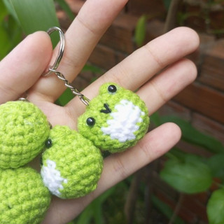 🐸 Móc khóa len ếch cốm mini dễ thương quá trời 🐸