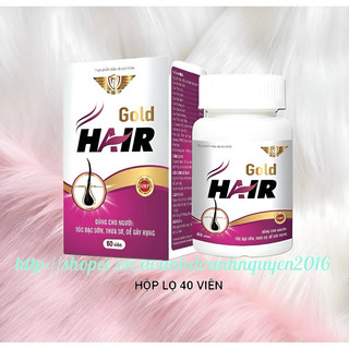 Viên uống  mọc tóc Gold Hair - Hộp 60 viên - dùng cho người tóc bạc sớm, thưa xơ, dễ gãy rụng