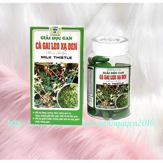 GIẢI ĐỘC GAN CÀ GAI LEO - XẠ ĐEN Milk Thistle 60 Viên - Giúp bổ gan, bảo vệ tế bào gan, giải độc gan.