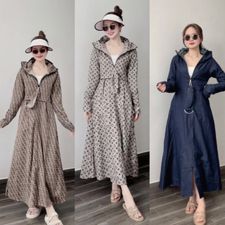 Áo chống nắng nữ umi hoạ tiết 3 lớp dày dặn cao câp