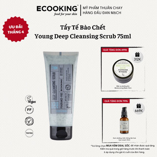 Tẩy tế bào chết Ecooking Young Deep Cleansing Scrub Fragrance Free 75ml giúp lấy đi lớp tế bào sừng bên trên bề mặt da
