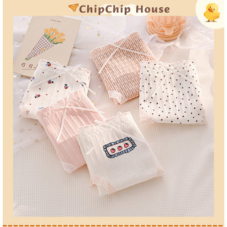 Quần lót nữ cotton co giãn, họa tiết dễ thương, thoáng mát, ôm dáng kháng khuẩn ChipChipHouse