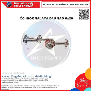 ỐC INOX SALAYA ĐẦU SAO SIZE 5LI - 6LI - 8LI