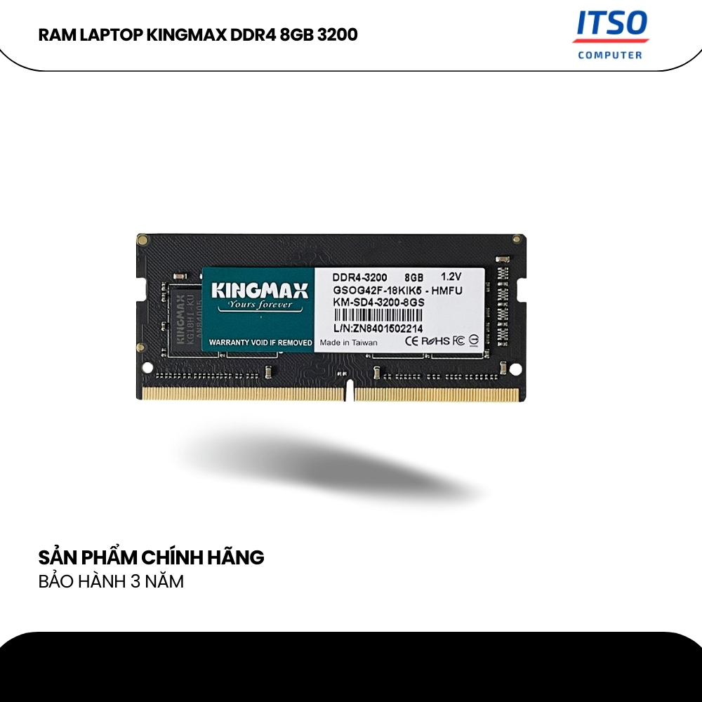 Ram Laptop Kingmax 8GB 3200 DDR4 mới chính hãng - Bảo hành 36 tháng