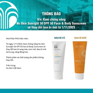 💝 KEM CHỐNG NẮNG NUSKIN -SUNRIGHT