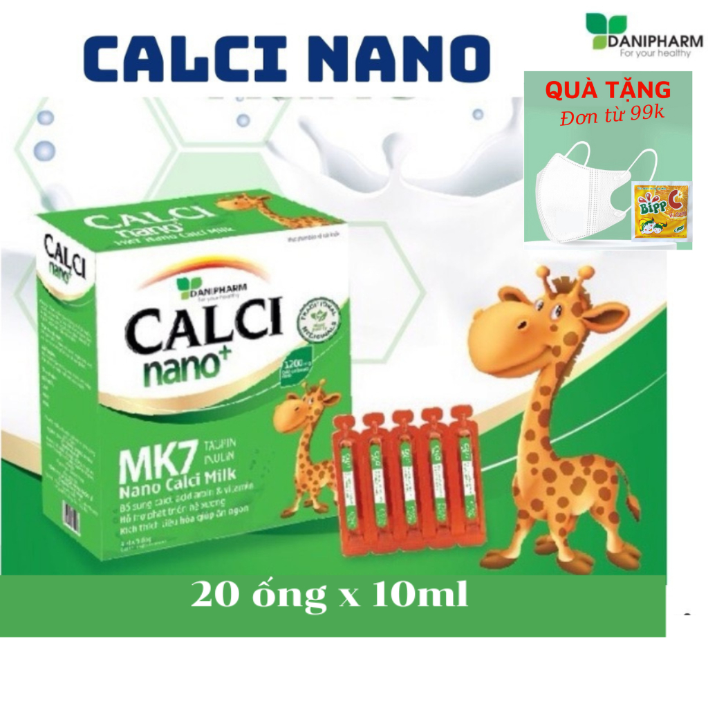 Canxi nano mk7 DANIPHARM, canxi milk cho bé ăn ngủ ngon, hỗ trợ thiếu canxi ở trẻ