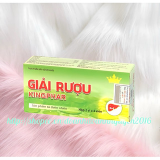 GIẢI RƯỢU Kingphar- Hộp 8 viên -  giúp giải rượu, giảm nguy cơ tổn thương tế bào gan
