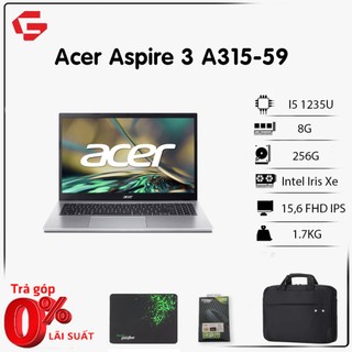 [newoutlet] laptop acer aspire 3 a315 – 59 (core i5 – 1235u / ram 8gb/ ssd 256gb,intel iris xe graphics/ 15.6'' fhd )