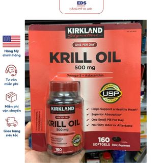 Dầu nhuyễn thể date 2026 kirkland krill oil 500mg - eds hàng mỹ