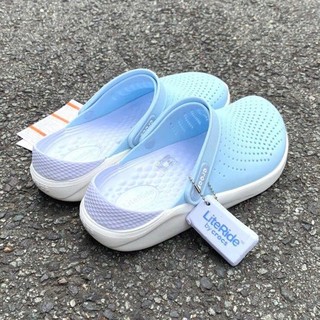  Dép Cross Literide Nam Nữ Màu Xanh Mint -FREESHIP + Hàng loại 1 - giày sục sandal Crocs quai ngang bít đầu nam nữ,xịn xò 